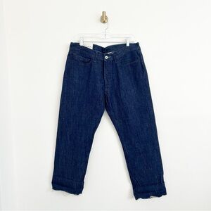 Loomstate Men's Genus Organic Cotton Dark Wash Jeans Contrast Stitch Size 36